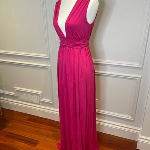 Rachel Pally XS Pink Maxi dress low V